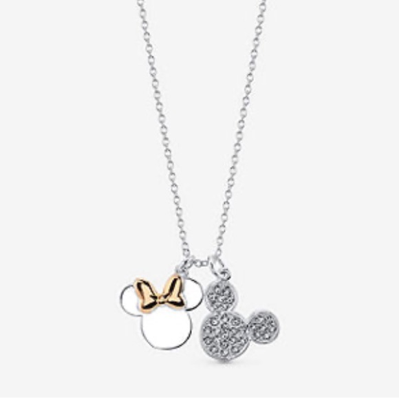 Disney Mickey & Minnie Mouse Charm Necklace, New